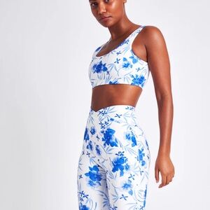 LoveShackFancy Blue Adries leggings and bra set